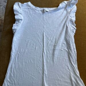 Another Love White Ruffle Sleeve Tank Top